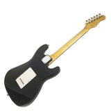 Full Size Left Handed Electric 6 String Guitar, Solid Wood Body and Bolt on Neck, Cable and Tremolo Arm, Color: Sun Burst