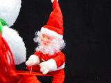 Musical Plush Santa and Snowman Teeter Totter Moving Figures - Christmas