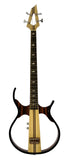SILENT BASS GUITAR Sandalwood Hollow Body Electric-Acoustic Headphones Included