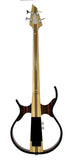 SILENT BASS GUITAR Sandalwood Hollow Body Electric-Acoustic Headphones Included
