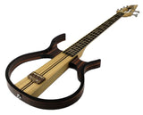 SILENT BASS GUITAR Sandalwood Hollow Body Electric-Acoustic Headphones Included