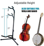 Adjustable Guitar Stand, Thick Velveteen Padding, Fits Electric, Acoustic & Bass