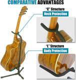 Adjustable Guitar Stand, Thick Velveteen Padding, Fits Electric, Acoustic & Bass