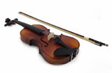 VIOLIN 3/4 Scale Size NATURAL WOOD FIDDLE Travel Case Rosin Bow NEW SET