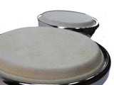Zenison - BONGO DRUMS 8+9" SET, NATURAL WOOD Dual Bongos WORLD LATIN Percussion