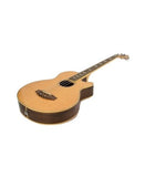 4 String Acoustic/electric Bass Guitar Mother of Pearl Binding Natural Cutaway