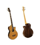 4 String Acoustic/electric Bass Guitar Mother of Pearl Binding Natural Cutaway