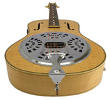 ZENISON ACOUSTIC-ELECTRIC RESONATOR BLONDE MAPLE GUITAR Steel Pan F-Soundholes