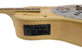 ZENISON ACOUSTIC-ELECTRIC RESONATOR BLONDE MAPLE GUITAR Steel Pan F-Soundholes