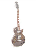 ELECTRIC GUITAR - GRAPHITE BLACK QUILTED MAPLE - HOLLOW BODY F-Soundhole SUPREME