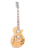 ELECTRIC GUITAR - NATURAL WOOD QUILTED MAPLE - HOLLOW BODY F-Soundhole SUPREME