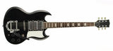 ELECTRIC GUITAR - GOTH BLACK - MAHOGANY - Triple Pickup AC-DC Style NEW