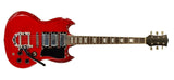 ELECTRIC GUITAR - CHERRY RED MAHOGANY - Triple Pickup AC-DC Style NEW