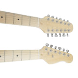 Double Neck Electric Guitar, 12 String & 6 String, Color: Sunburst Tobacco