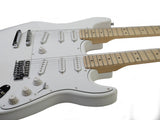 Zenison Double Neck Electric Guitar White 12 String & 6 String