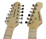 Zenison Double Neck Electric Guitar White 12 String & 6 String