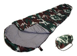 SLEEPING BAG - MUMMY Type 8' Foot CAMOUFLAGE USA CAMMO 20+ Degrees Carry Bag NEW