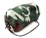 SLEEPING BAG - MUMMY Type 8' Foot CAMOUFLAGE USA CAMMO 20+ Degrees Carry Bag NEW