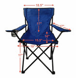 EDMBG FOLDING CAMP CHAIR with Bag - Hiking Fishing Beach Tailgating Quad - Light Duty