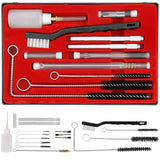 23 PC AIR TOOL PAINT SPRAY GUN CLEANING KIT HVLP Gravity Airbrush Case