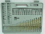 NEW DRILL BIT SET - 101 piece COMBO KIT TITANIUM + CASE