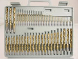 DRILL BIT SET - 115 PIECE - TITANIUM METAL SUPER SALE $