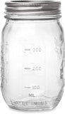 Glass Canning Pickling Mason Jars 16 oz Regular Mouth 6 Pack With Lids and Bands