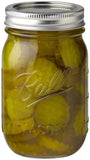 Glass Canning Pickling Mason Jars 16 oz Regular Mouth 6 Pack With Lids and Bands