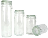 4 Piece Glass Food Storage Jars with Airtight Lids, for Candy, Pasta, or Spices