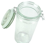 4 Piece Glass Food Storage Jars with Airtight Lids, for Candy, Pasta, or Spices