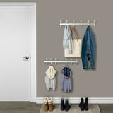 2 Pack neatfreak Wall Mounted Hook & Track System 12 Hooks Coat Hanger Rack Set