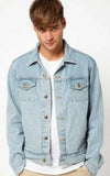 <p>American Apparel Light Wash Unisex Denim Jacket - X-Small </p>