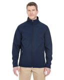 UltraClub Men's Soft Shell Weather Resistant 3 Layer Jacket - Navy - 3XL - New