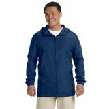 Harriton Men's Essential Rainwear Nylon Rain Jacket - Navy - Large - New