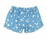 DKNY Girls Shorts 2 Pack - Pink Lace & Blue Twill - Size 6X - New
