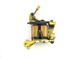 TATTOO MACHINE /GUN - GOLD ABSTRACT FRAME - 10 WRAP CUSTOM BUILT HANDMADE