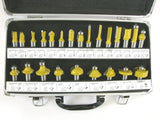 24 Piece EDM ROUTER BIT SET - 1/2" Shank Tungsten Carbide Edges in Aluminum Case