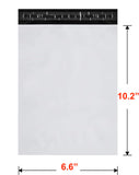 Pack of 100 Poly Mailers Shipping Bags Premium White 6.25" X 6.75"