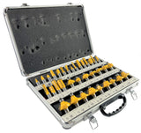 35 Piece Carbide Router Bits Set, 1/2" Shank, Multiple Route Bits, Aluminum Case