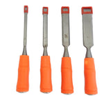 4pc WOOD CHISELS SET Sizes: 1/4" 1/2" 3/4" 1" NEW Carving Woodworking Hand Tools