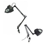 EDM - Clamp on Swing Arm Lighted Magnifying Lamp for Hobby, Work Desk, or Table