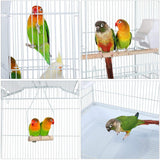 Pink 14-inch Small Parakeet Wire Bird Cage for Budgie Parakeets Finches Canaries Lovebirds Small Quaker Parrots Cockatiels Green Cheek Conure perfect Bird Travel Cage and Hanging Bird House
