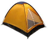 2 Person Dome Camping Tent - 7x5' with Sealed Bottom - Orange
