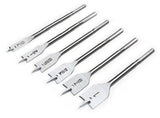 6 PC SPADE BIT SET 1/4" Shank WOOD BORING DRILL BITS 3/8 1/2 5/8 3/4 7/8 1" NEW