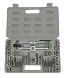 DELUXE 40 piece SAE TAP AND DIE SET w CASE TOOL KIT NEW!