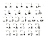 24 Piece EDM ROUTER BIT SET - 1/4" Shank Tungsten Carbide Edges in Aluminum Case