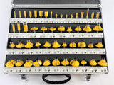 50 Piece EDM ROUTER BIT SET - 1/4" Shank Tungsten Carbide Edges in Aluminum Case