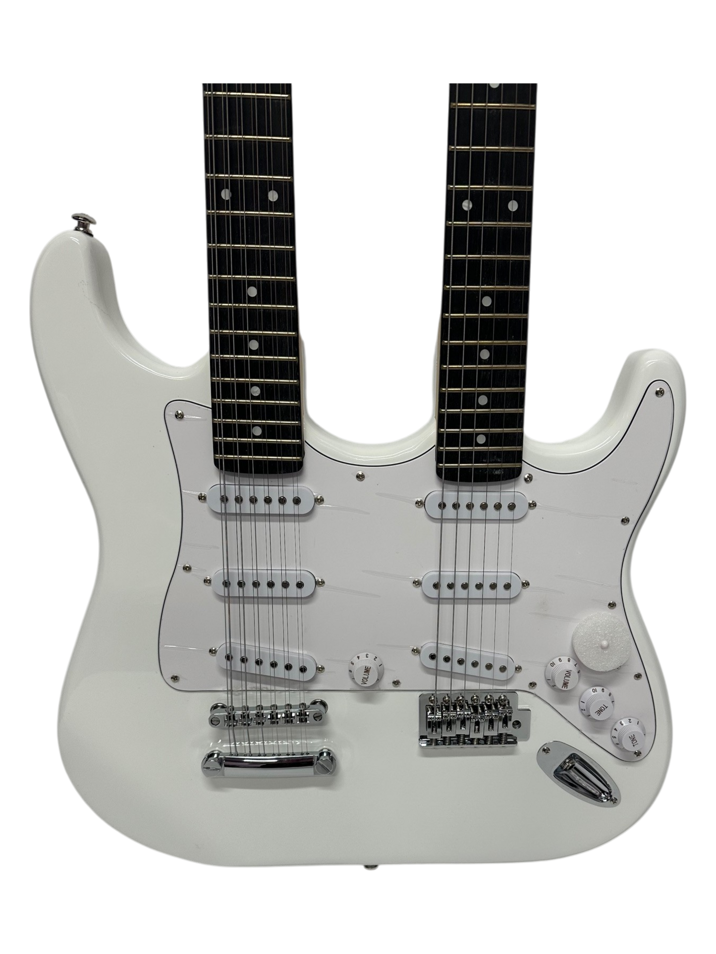Zenison Double Neck Electric Guitar White 12 String & 6 String