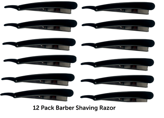 Bulk 12 Pc 9" Straight Razor Removable Blade Vintage Style Barber Shaving Razor