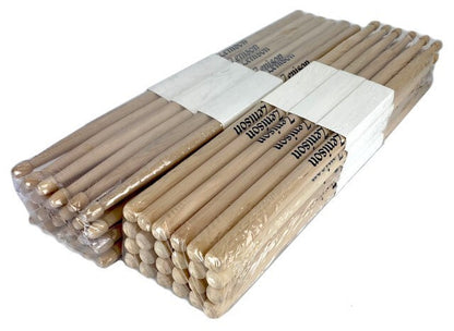 12 PAIRS - 7A WOOD TIP NATURAL MAPLE DRUMSTICKS PRO 24 DRUM STICKS